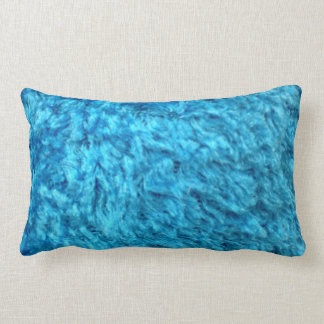 Rectangle Coussin velu bleu