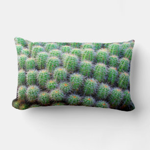 Rectangle coussin vert cactus baril