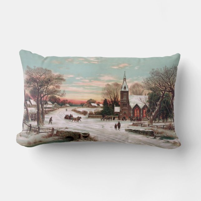 Rectangle Coussin Vintage Christmas Eve Lumbar (Recto)