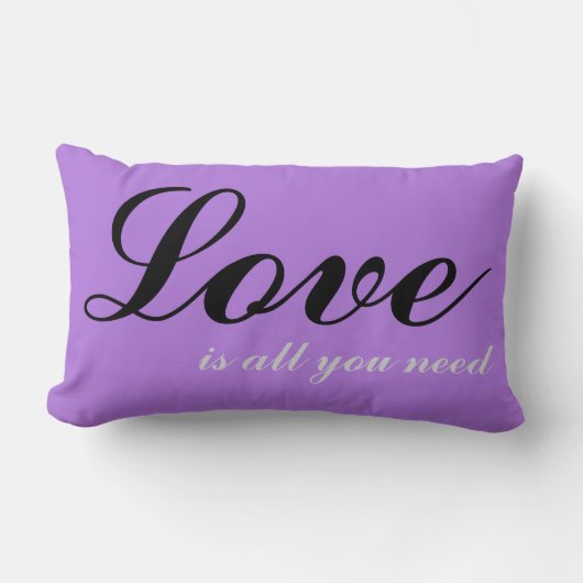 Rectangle Coussin Violet L'amour est tout ce dont vous avez  (Recto)
