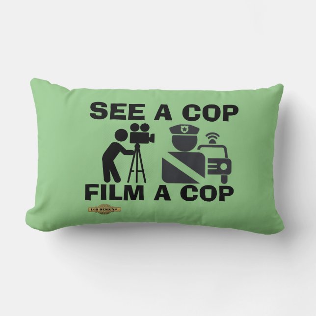 Rectangle coussin "VOIR UN FILM COP A COP" (Recto)