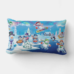 Rectangle Coutume coussin de motoneige pour hommes de Noël