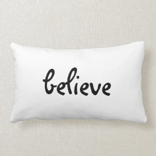 Rectangle croyez le coussin