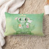 Rectangle Cute Baby Dragon Aquarelle Coussin (Couverture)