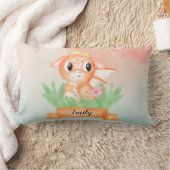 Rectangle Cute Baby Dragon Aquarelle Coussin (Couverture)