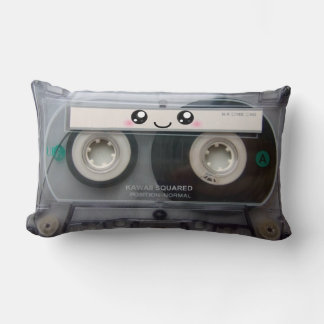 Rectangle Cute Kawaii Cassette Coussin de bande / coussin