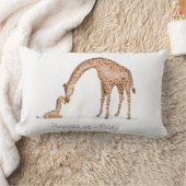 Rectangle Cute mère et bébé girafe pouponnière coussin (Couverture)