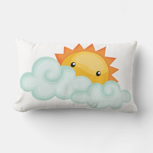 Rectangle Cute Sunshine Lancer Lumbar Coussin 13" x 21" (Recto)