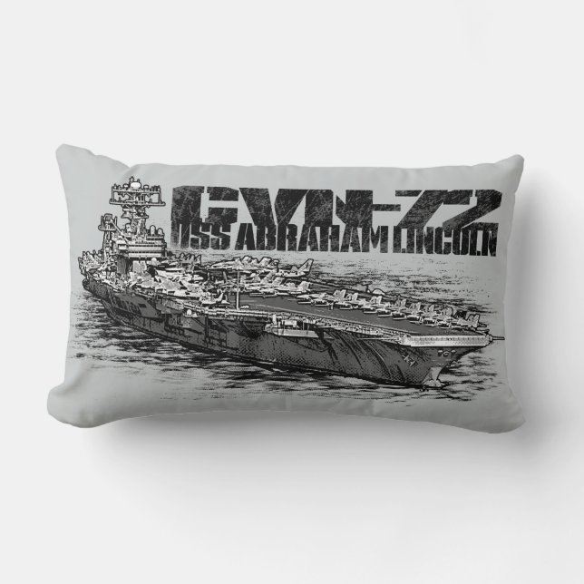 Rectangle CVN-72 Abraham Lincoln Polyester Lumbar Coussin 13 (Recto)