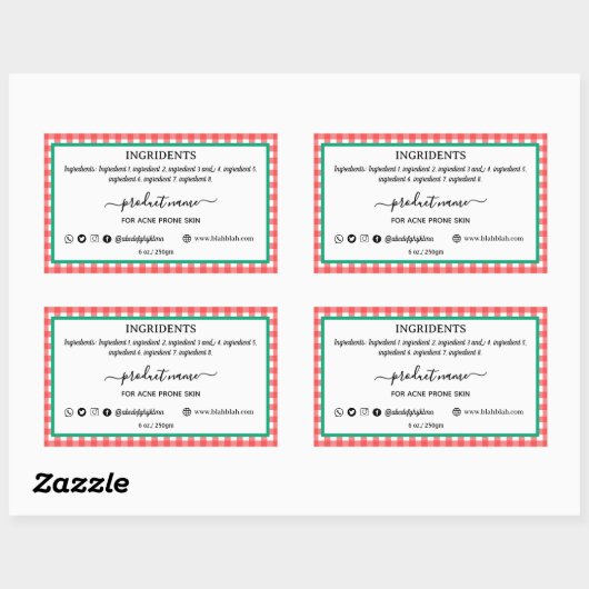 Rectangle de Étiquette de savon fait maison (Feuille)