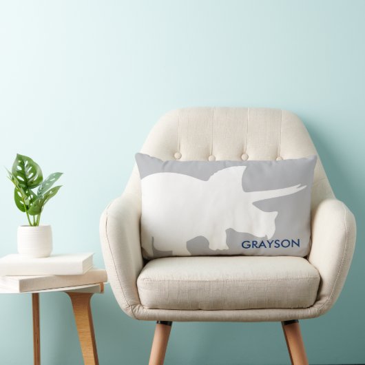 Rectangle Décor Dinosaur Lumbar Coussin Dino (Chaise)