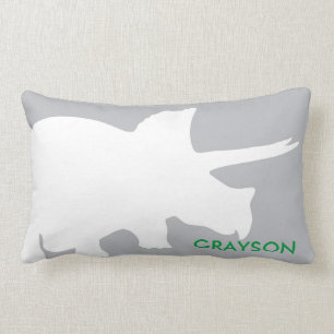 Rectangle Décor lombaire personnalisé de Dino de coussin de