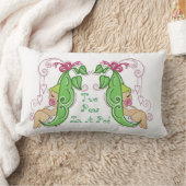 Rectangle Deux pois dans un coussin lombaire de cosse (Couverture)