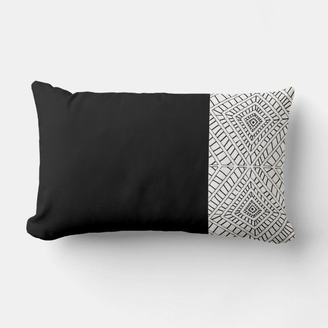Rectangle Diamonds Tribal Lumbar Coussin (Recto)