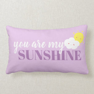 Rectangle Doodé Vous Êtes Mon Coussin Sunshine Violet