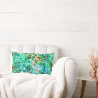 Rectangle Doux jeté de coussin abstrait bleu, Minimalis abst