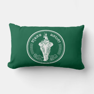 Rectangle Drapeau de Bangkok, Thaïlande Lumbar Coussin