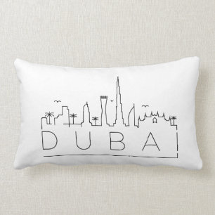 Rectangle Dubaï, Coussin Skyline des Émirats Arabes Unis