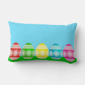 Rectangle Easter oeuf mignon enfants coussin poudre bleu (Verso)