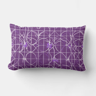 Rectangle Elégant Améthyste Coussin floral - Mini Carrelé