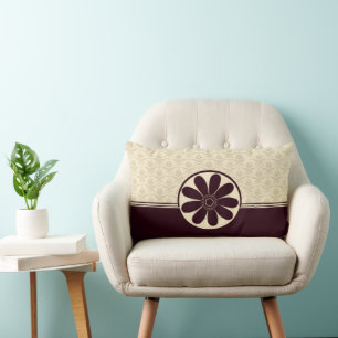 Rectangle Élégant Coussin américain MoJo de bordeaux Damask