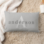 Rectangle Élégant Mame et Monogram Nursery Lumbar Coussin (Couverture)