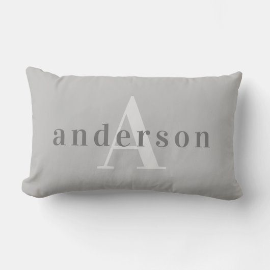 Rectangle Élégant Mame et Monogram Nursery Lumbar Coussin (Recto)