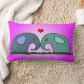 Rectangle Éléphants dans le coussin d'amour (Couverture)