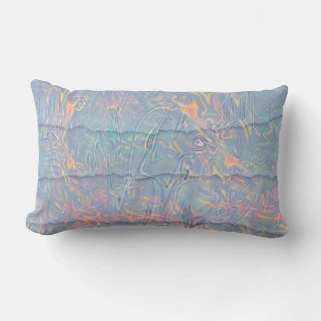 Rectangle Été Aller Avec Le Motif De Flux Lumbar Coussin (Recto)