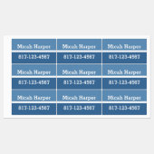 Rectangle Étiquette adhésif bleu bloc couleur (Feuille)