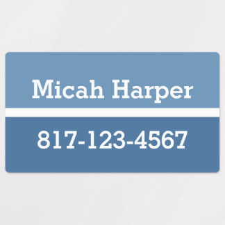 Rectangle Étiquette adhésif bleu bloc couleur