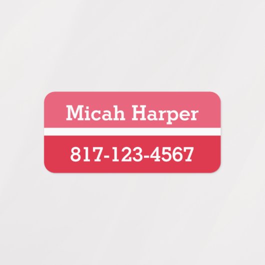 Rectangle Étiquette de vêtements en blocs multicol (Design 1)