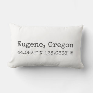 Rectangle Eugene, Oregon Coordonnées Lumbar Coussin
