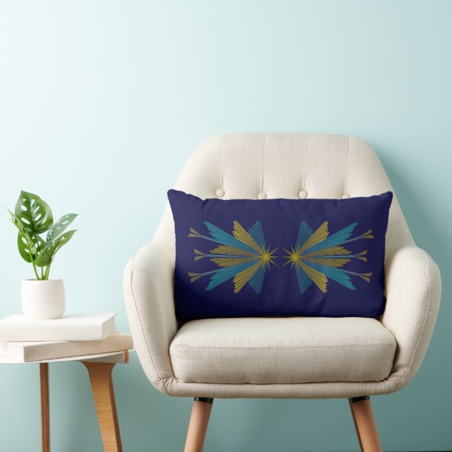 Rectangle Fairy Stars Marine Lumbar Coussin (Chaise)