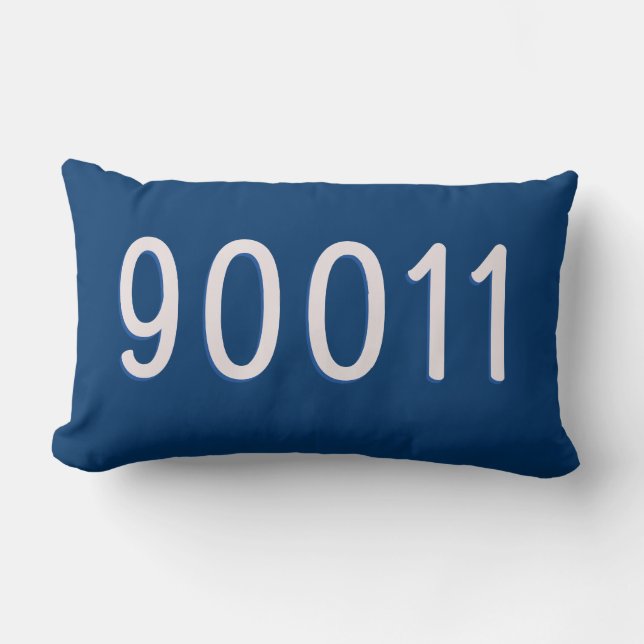 Rectangle Faites votre propre code ZIP Coussin Marine Bleu (Recto)