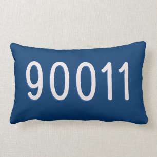 Rectangle Faites votre propre code ZIP Coussin Marine Bleu