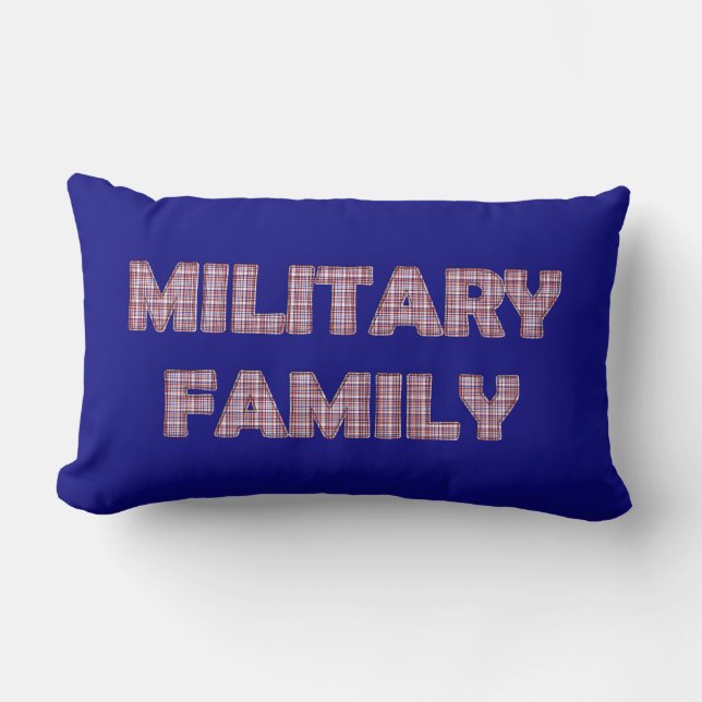 Rectangle Famille Militaire, Coussin Lumbar Plaid (Recto)