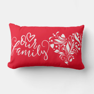 Rectangle Family Heart Lumbar Coussin