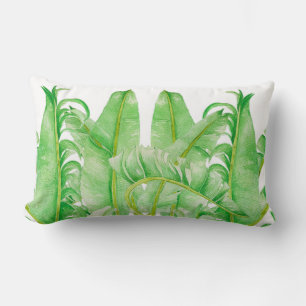 Rectangle Feuilles de bananes sur un Coussin Lumbar