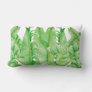 Rectangle Feuilles de bananes sur un Coussin Lumbar