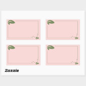 Rectangle feuilleté vierge élégant autocollant éti (Feuille)