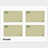 Rectangle feuilleté vierge élégant autocollant éti (Feuille)