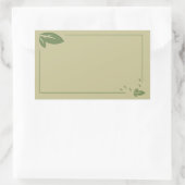 Rectangle feuilleté vierge élégant autocollant éti (Sac)