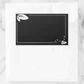 Rectangle feuilleté vierge élégant autocollant éti (Sac)