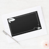 Rectangle feuilleté vierge élégant autocollant éti (Enveloppe)