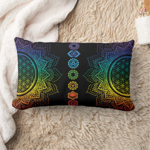 Rectangle Fleur de vie   Mandala   Coussin Chakra