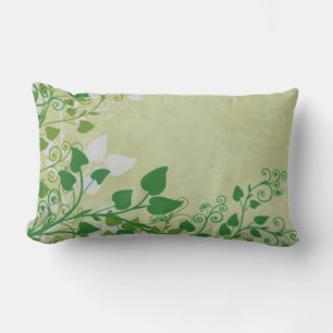 Rectangle Fleur feuille 2 Coussin côté