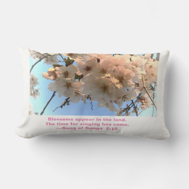 Rectangle Fleurs de cerisier et chanson de coussin de (Recto)