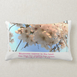 Rectangle Fleurs de cerisier et chanson de coussin de