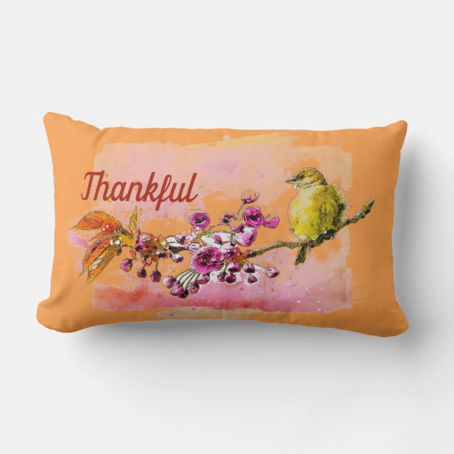 Rectangle Fleurs de cerisier grâces et Coussin de finch Lumb (Recto)
